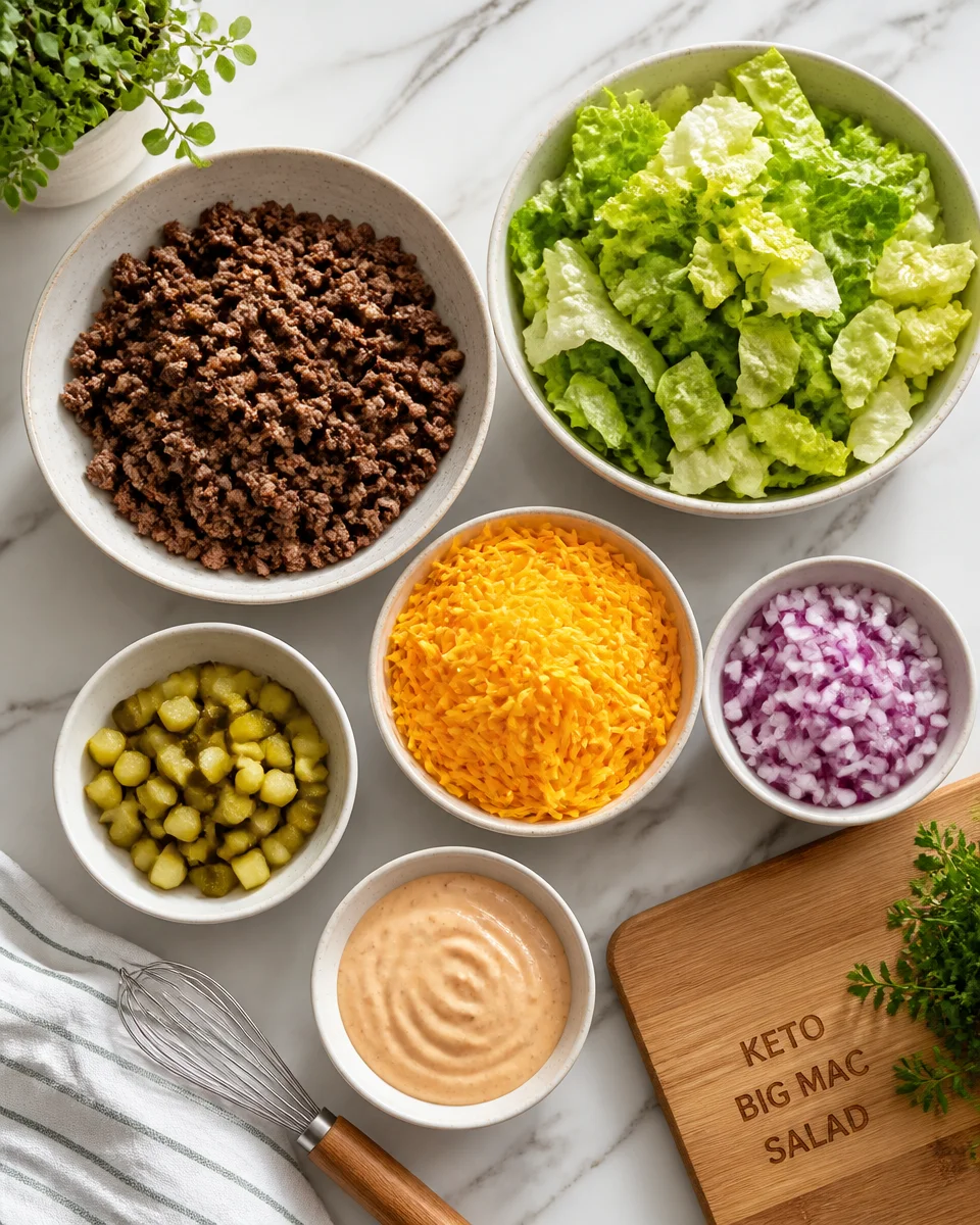 Keto Big Mac Salad Bowl