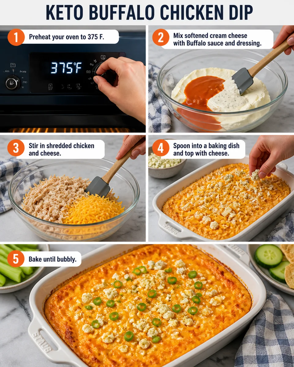 Keto Buffalo Chicken Dip