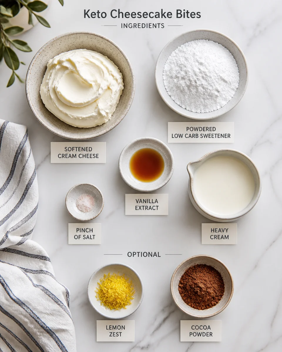 Keto Cheesecake Bites (No Bake)
