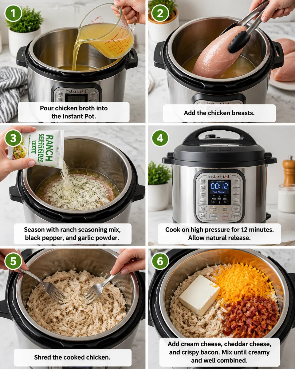 Keto Crack Chicken in the Instant Pot
