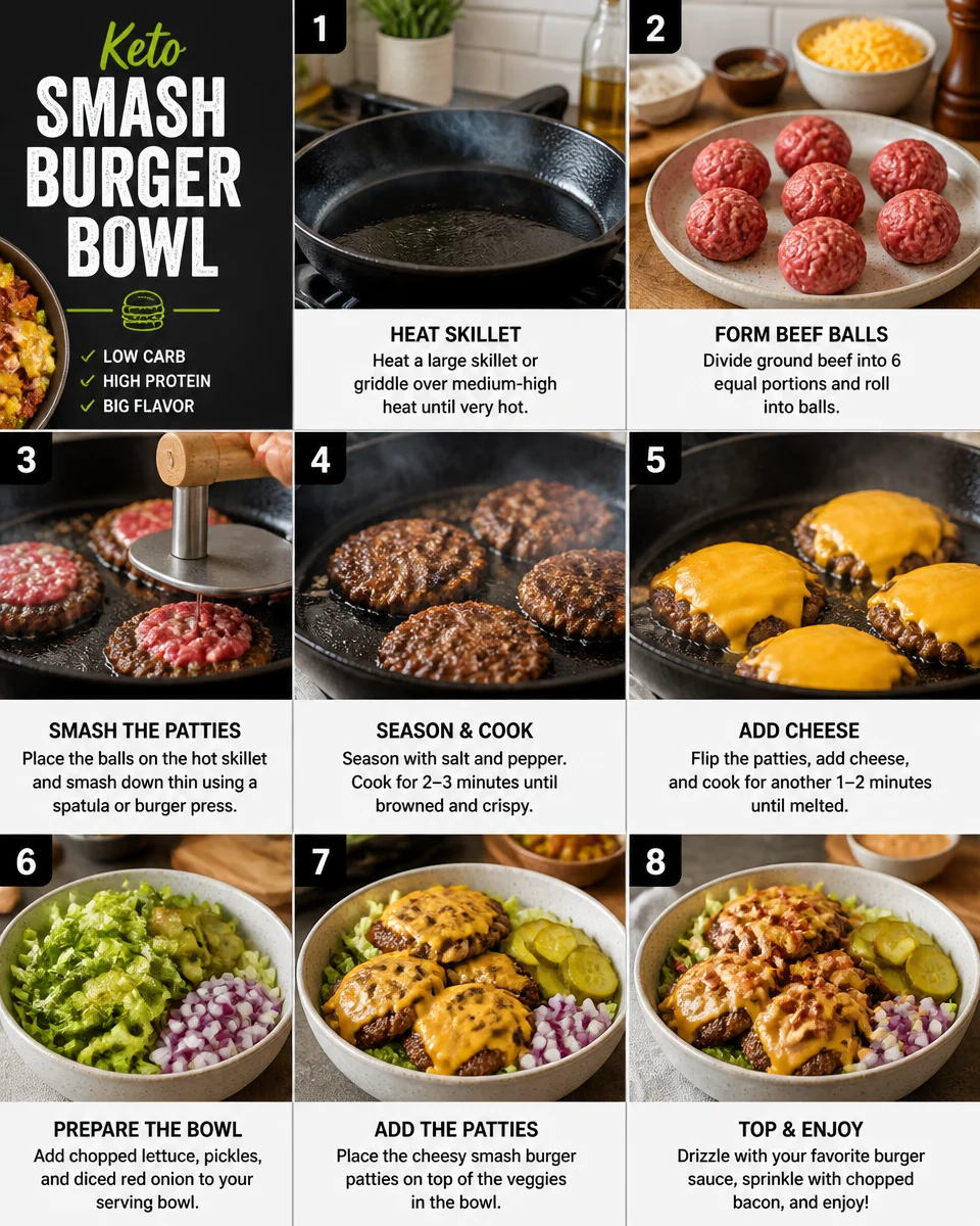 Keto Smash Burger Bowl