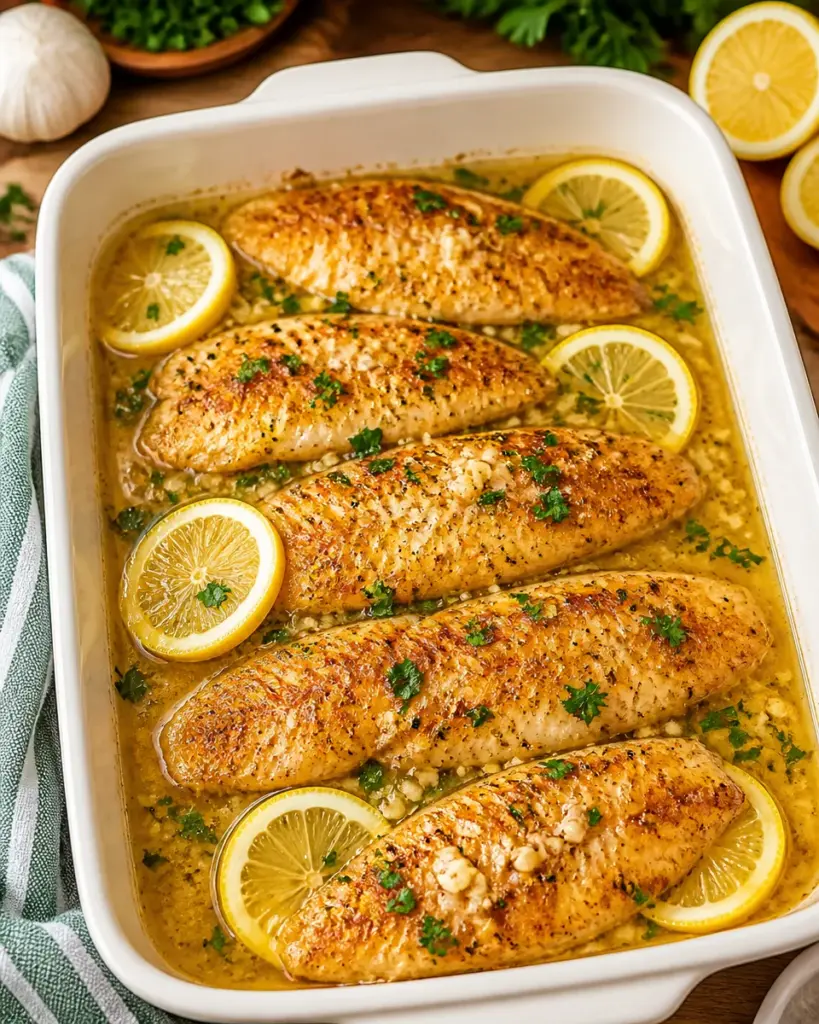 Lemon Garlic Tilapia in the Oven