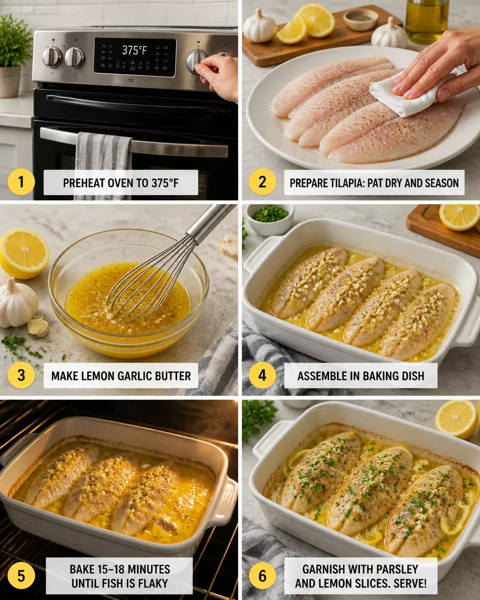 Lemon Garlic Tilapia in the Oven
