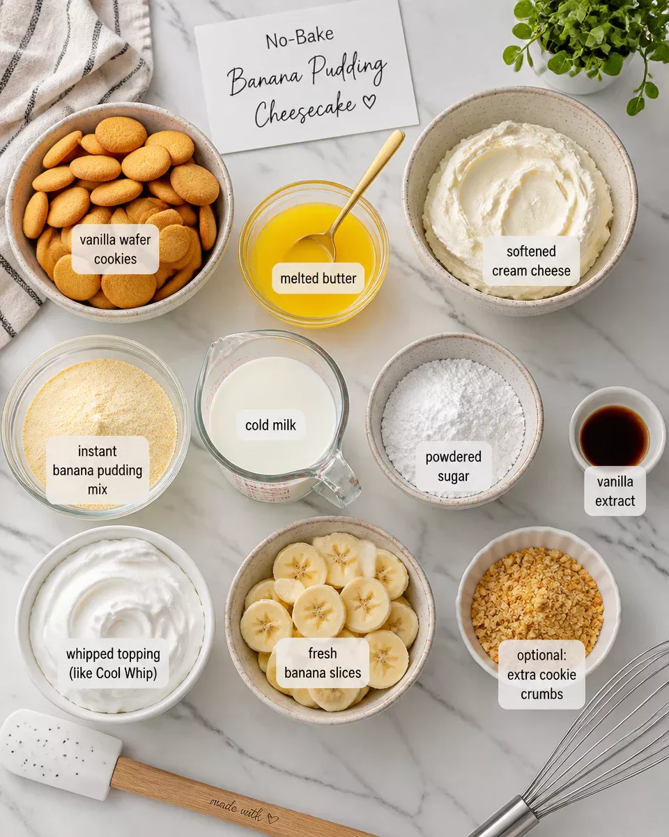 No Bake Banana Pudding Cheesecake