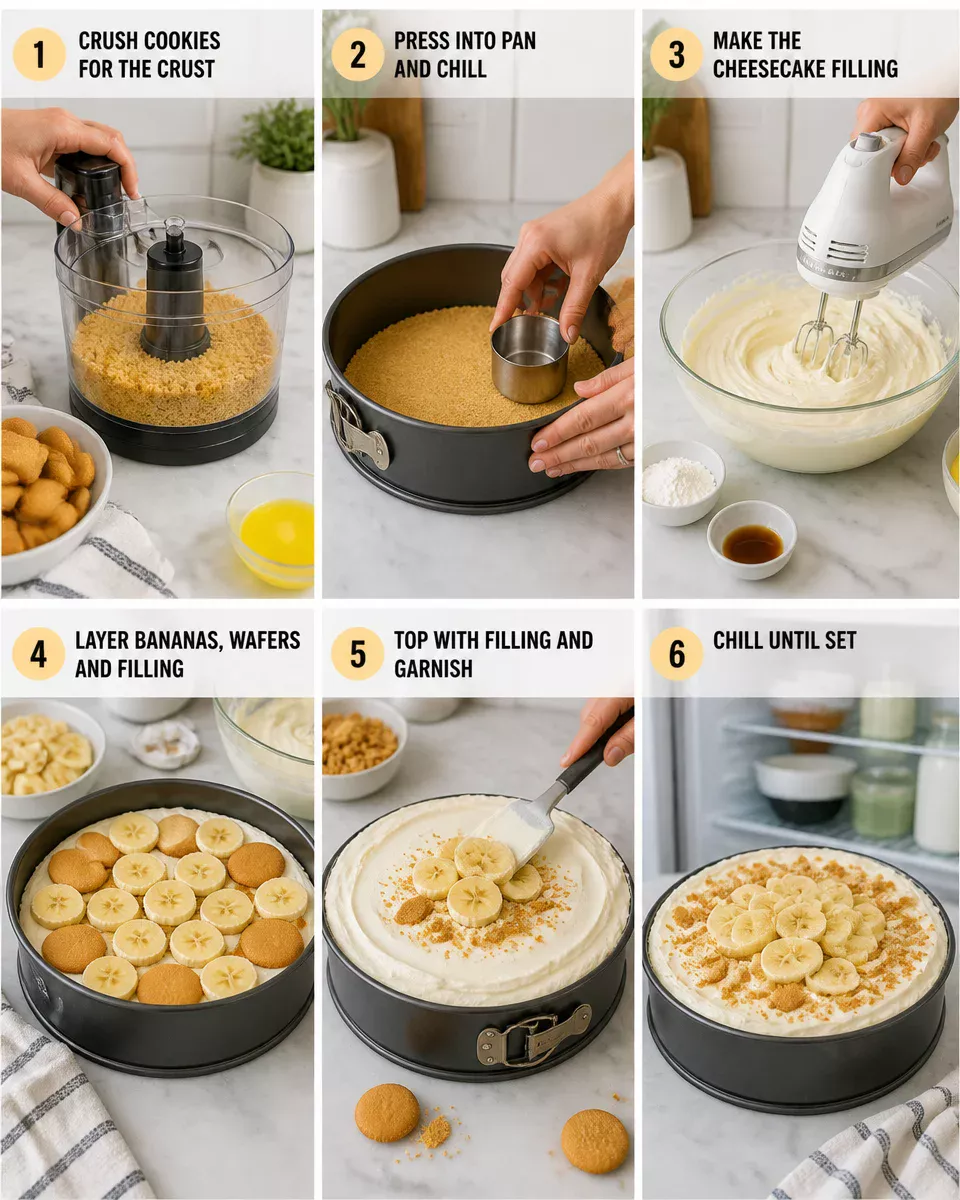 No Bake Banana Pudding Cheesecake