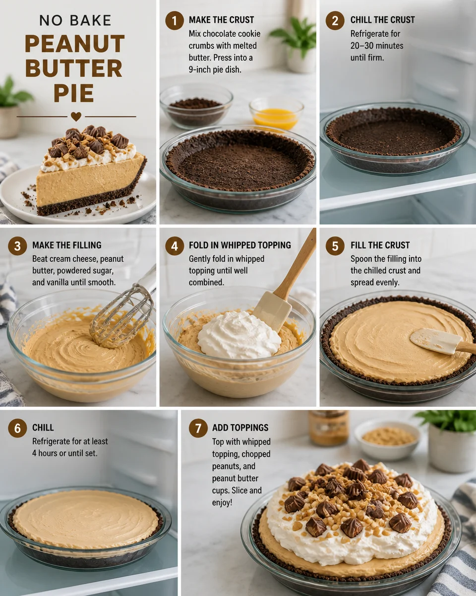 No Bake Peanut Butter Pie