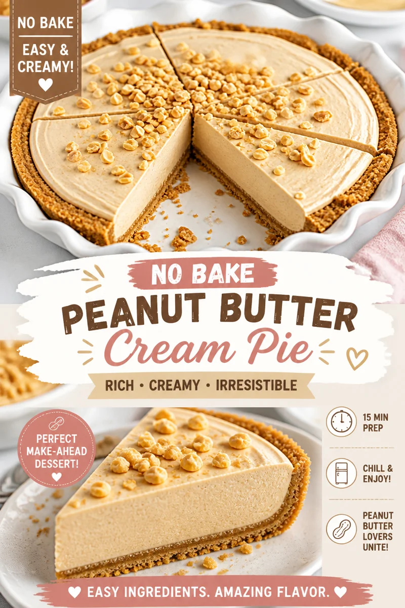 No Bake Peanut Butter Pie
