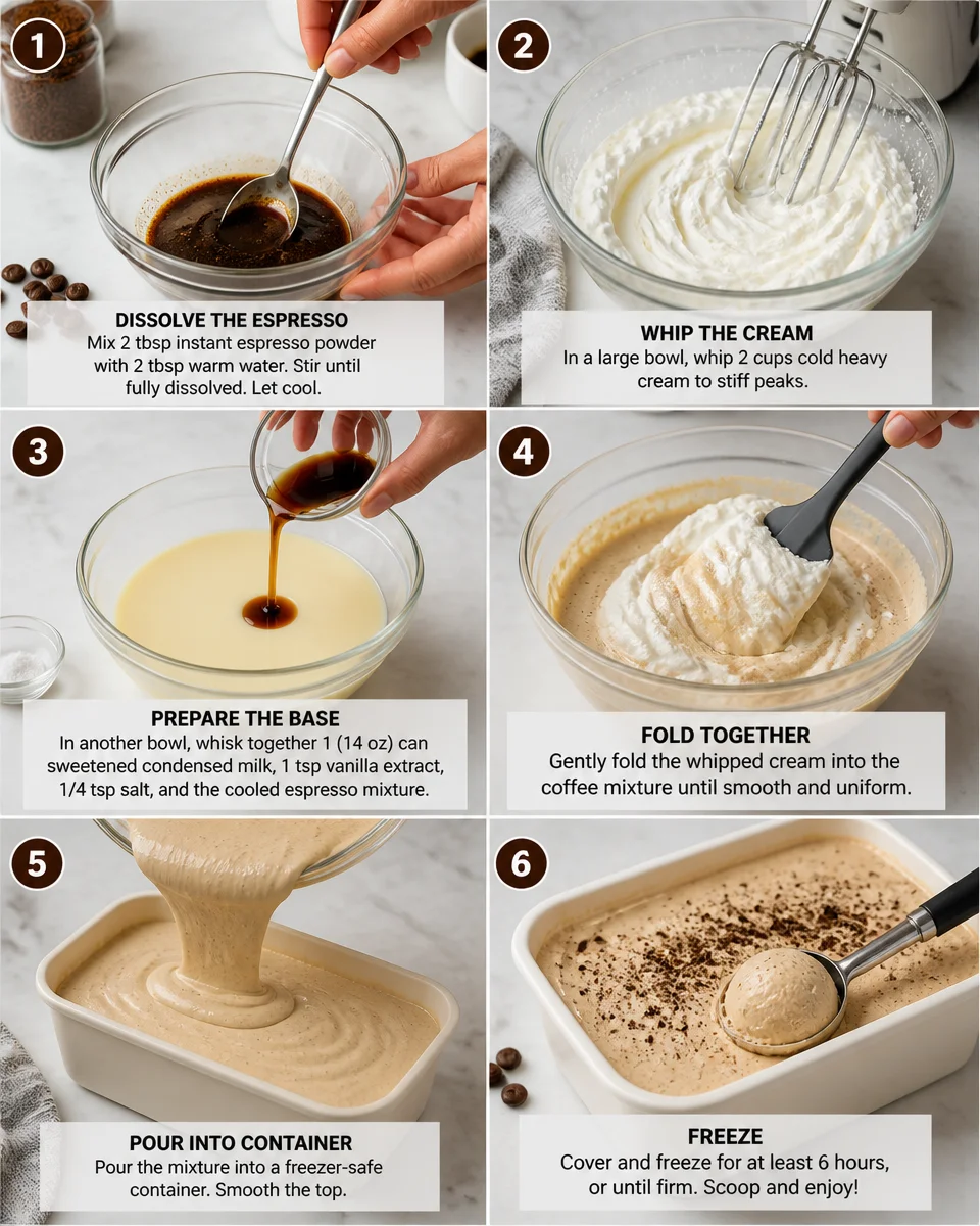 No Churn Coffee Ice Cream
