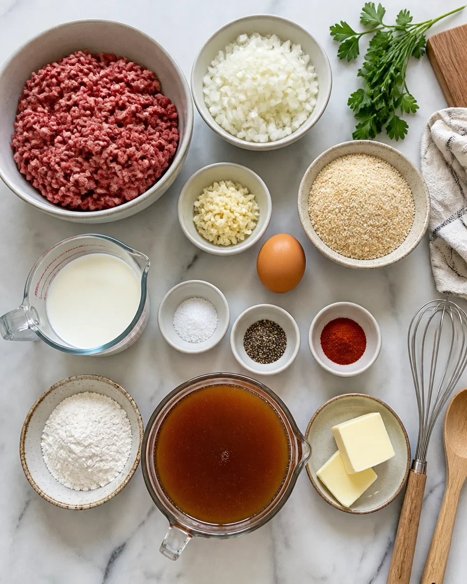 Old Fashioned Meatballs And Gravy