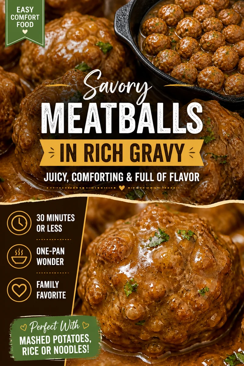 Old Fashioned Meatballs And Gravy