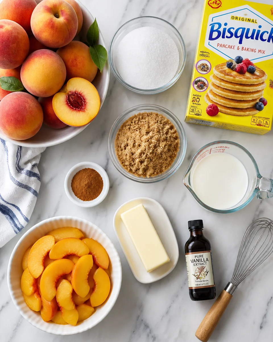 Peach Cobbler with Bisquick