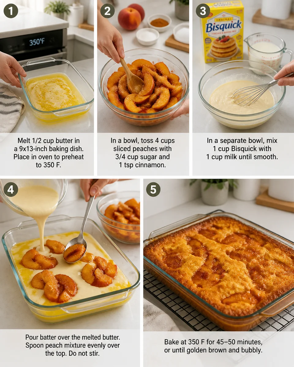Peach Cobbler with Bisquick