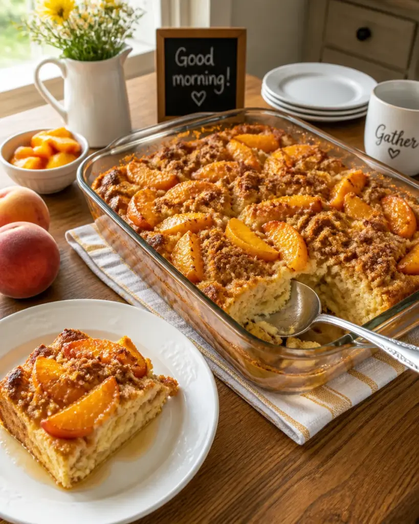 Peach French Toast Casserole