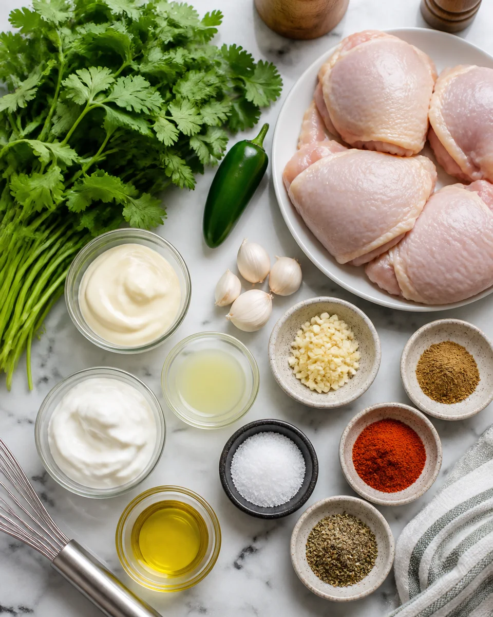 Peruvian Chicken with Green Sauce