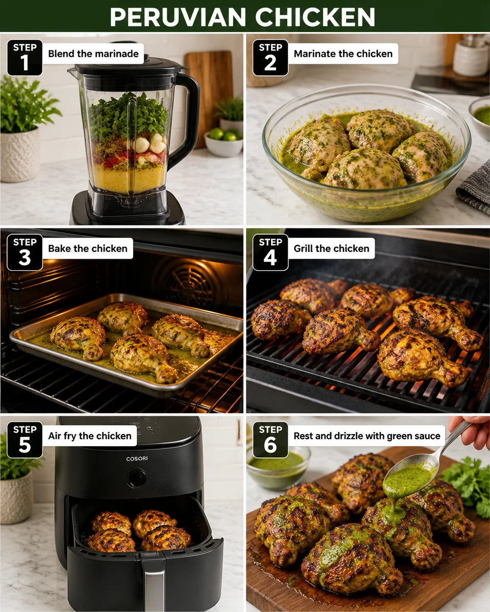 Peruvian Chicken with Green Sauce