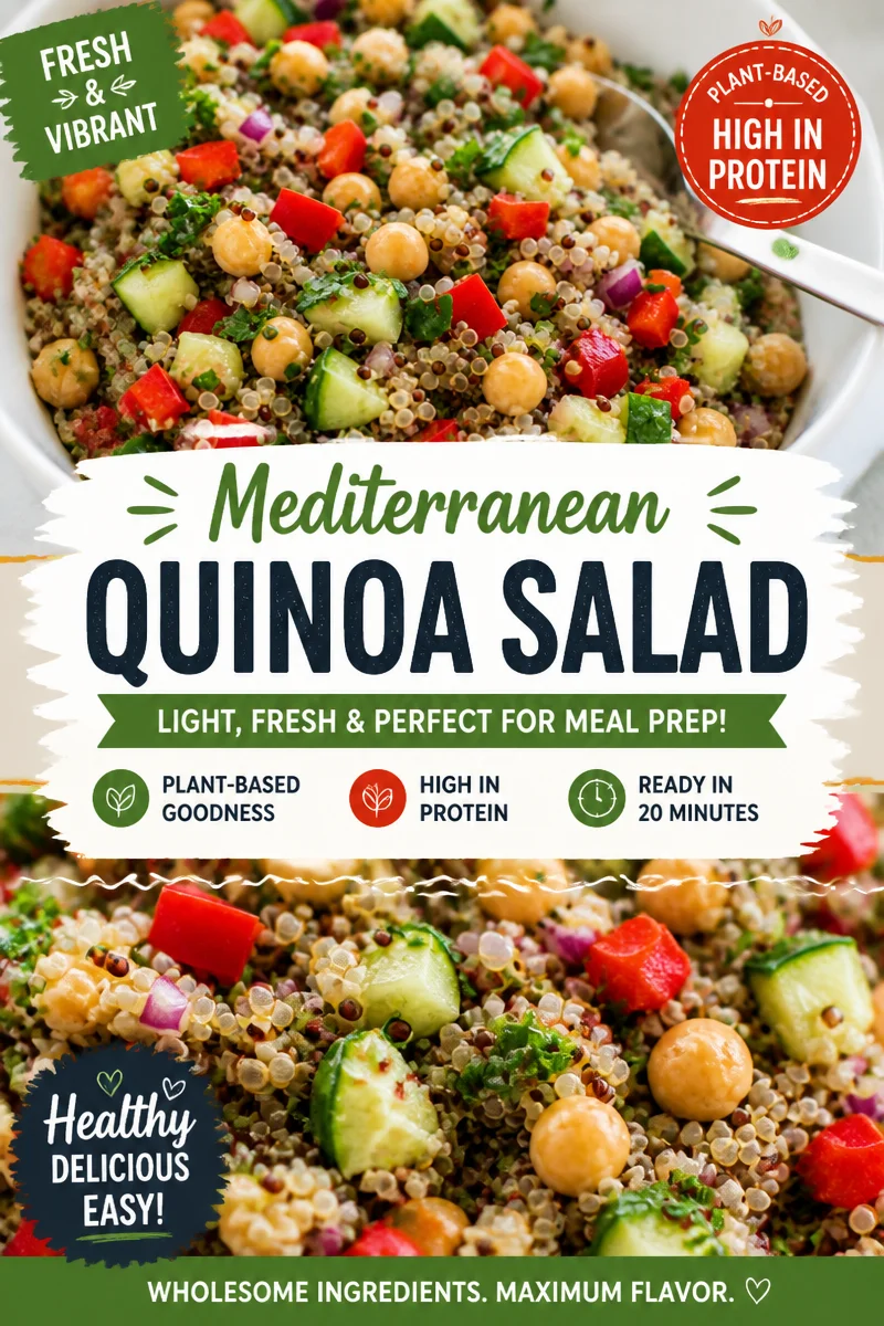 Quinoa Salad with Chickpeas and Cucumber