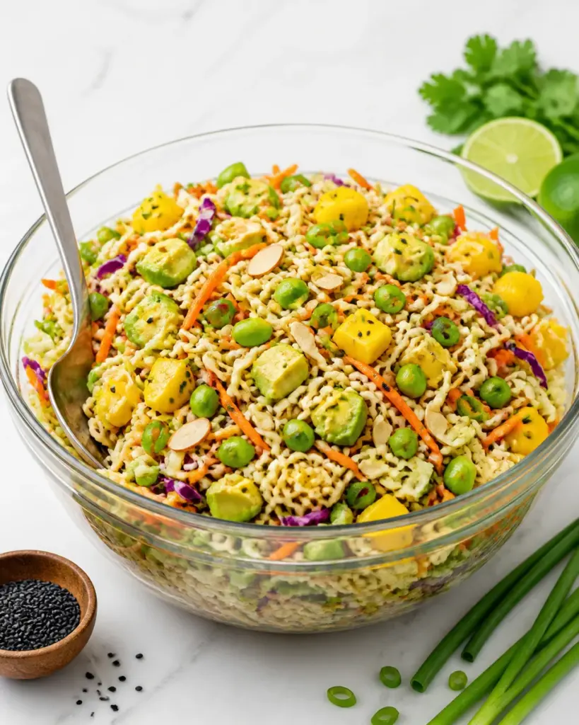 Ramen Noodle Salad with Crunchy Topping