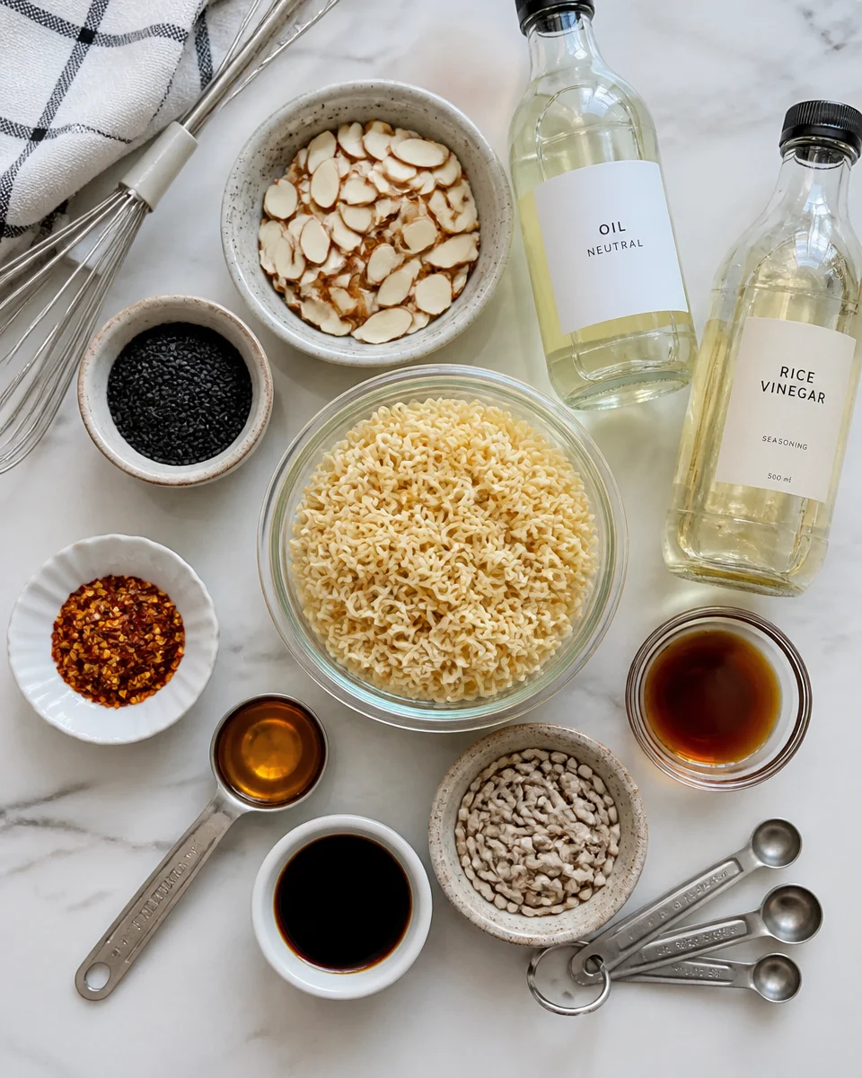 Ramen Noodle Salad with Crunchy Topping