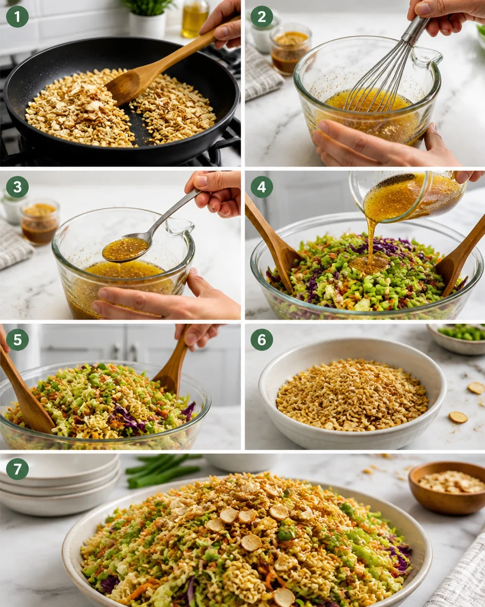 Ramen Noodle Salad with Crunchy Topping