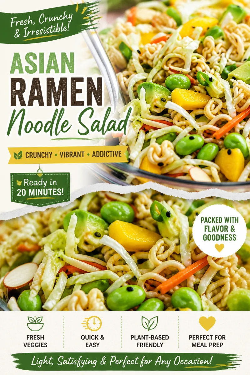 Ramen Noodle Salad with Crunchy Topping