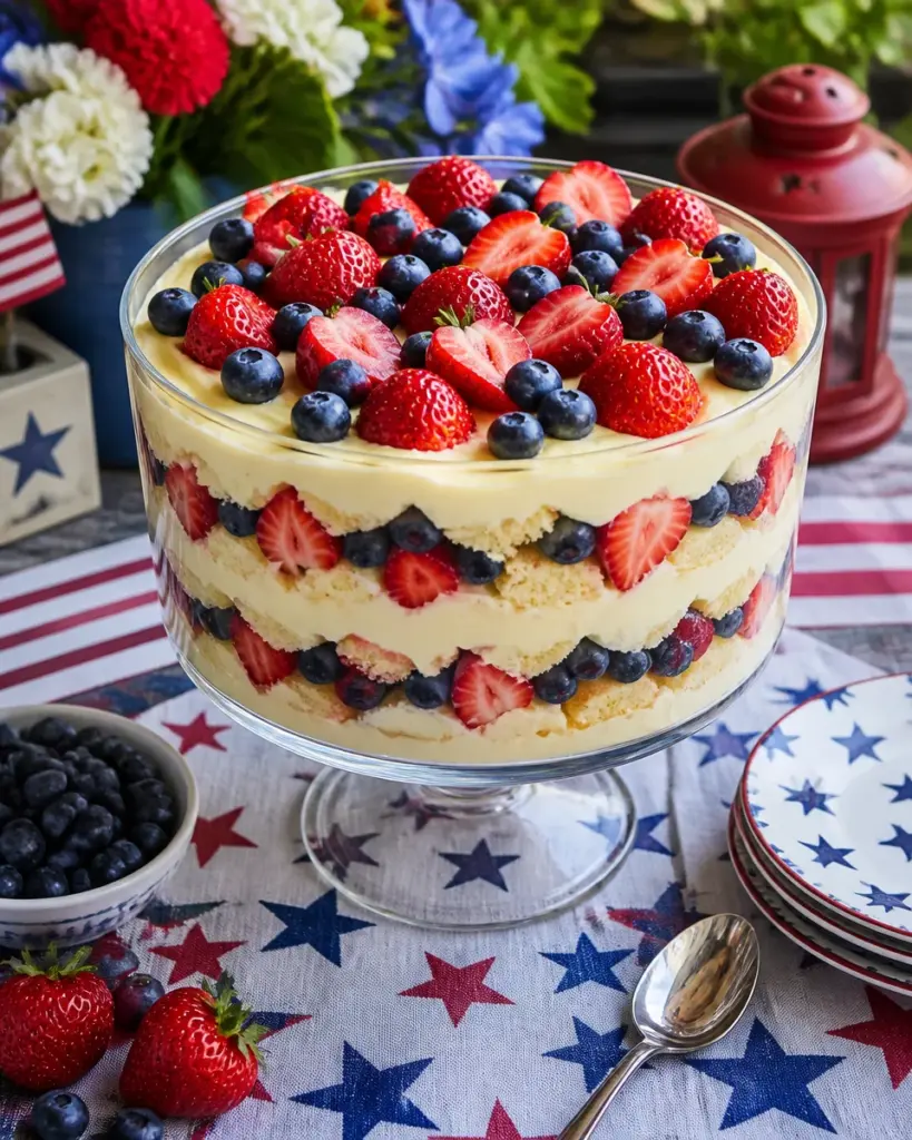 Red White and Blue Trifle
