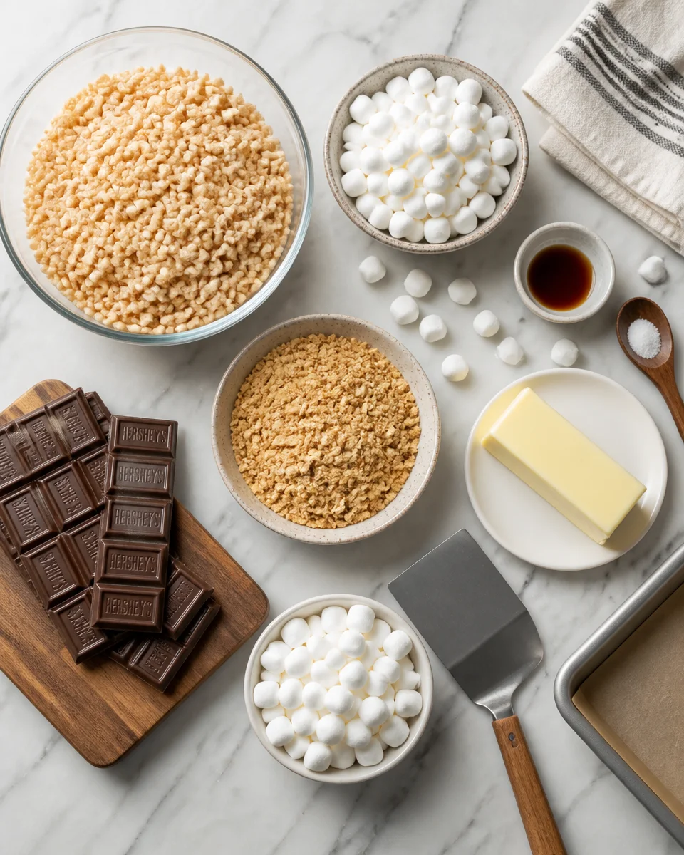 Rolled S'mores Rice Krispie Treats