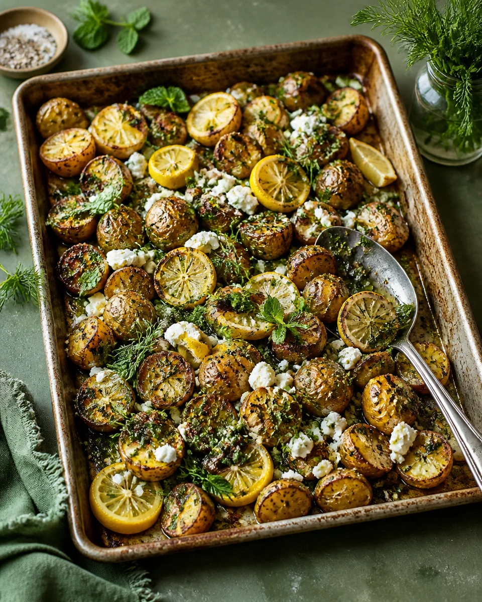 Sheet Pan Greek Chicken and Potatoes