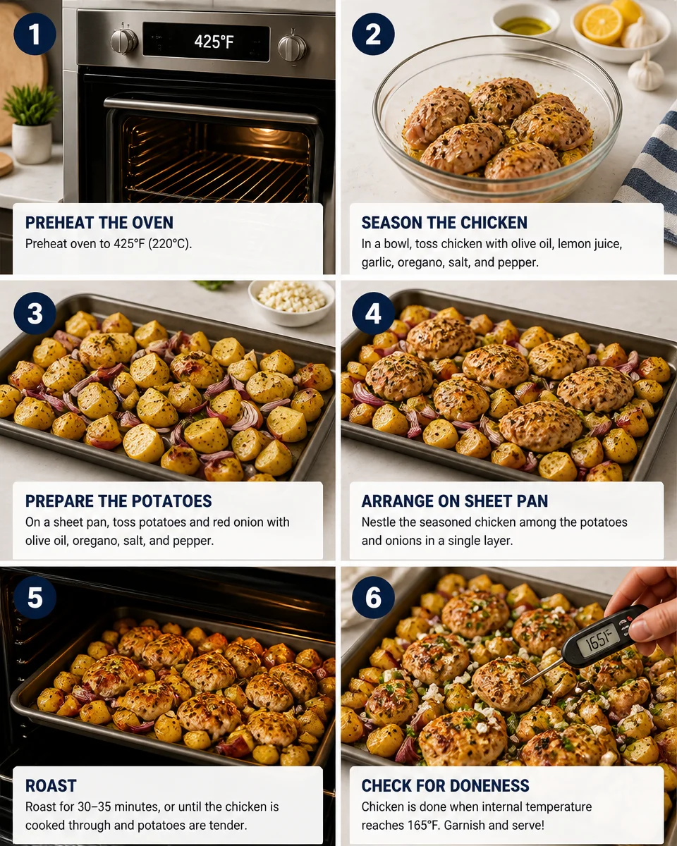 Sheet Pan Greek Chicken and Potatoes