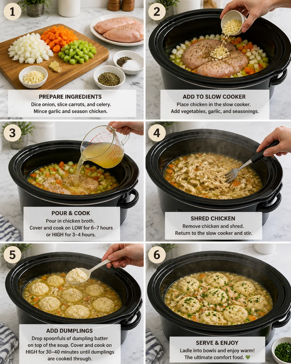 Slow Cooker Chicken and Dumplings