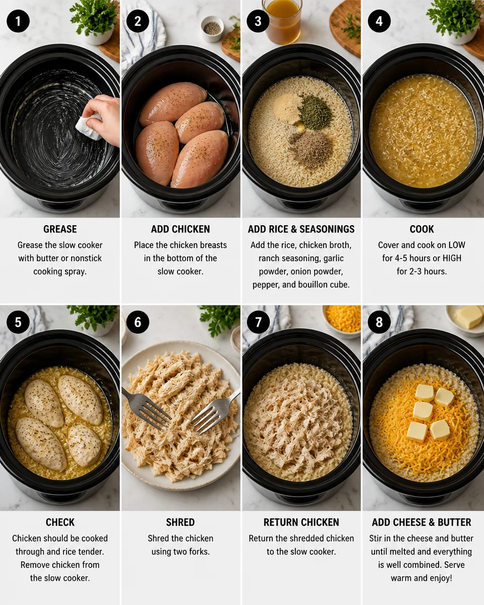 Slow Cooker Chicken and Rice
