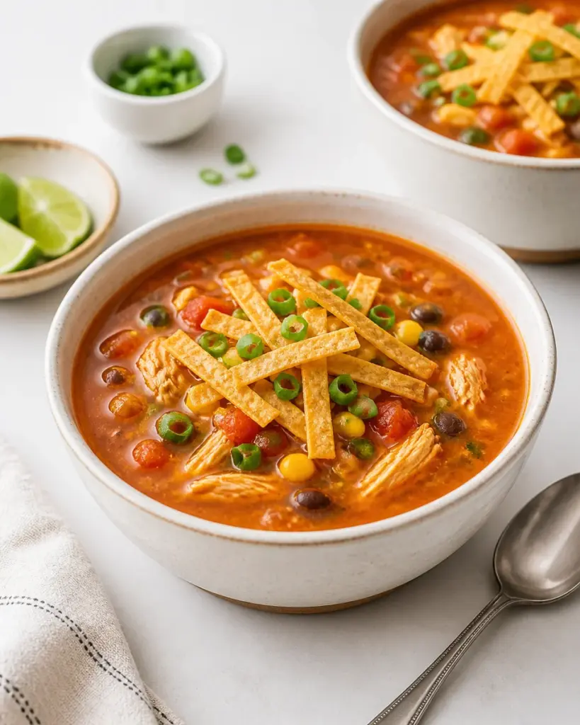 Slow Cooker Chicken Enchilada Soup