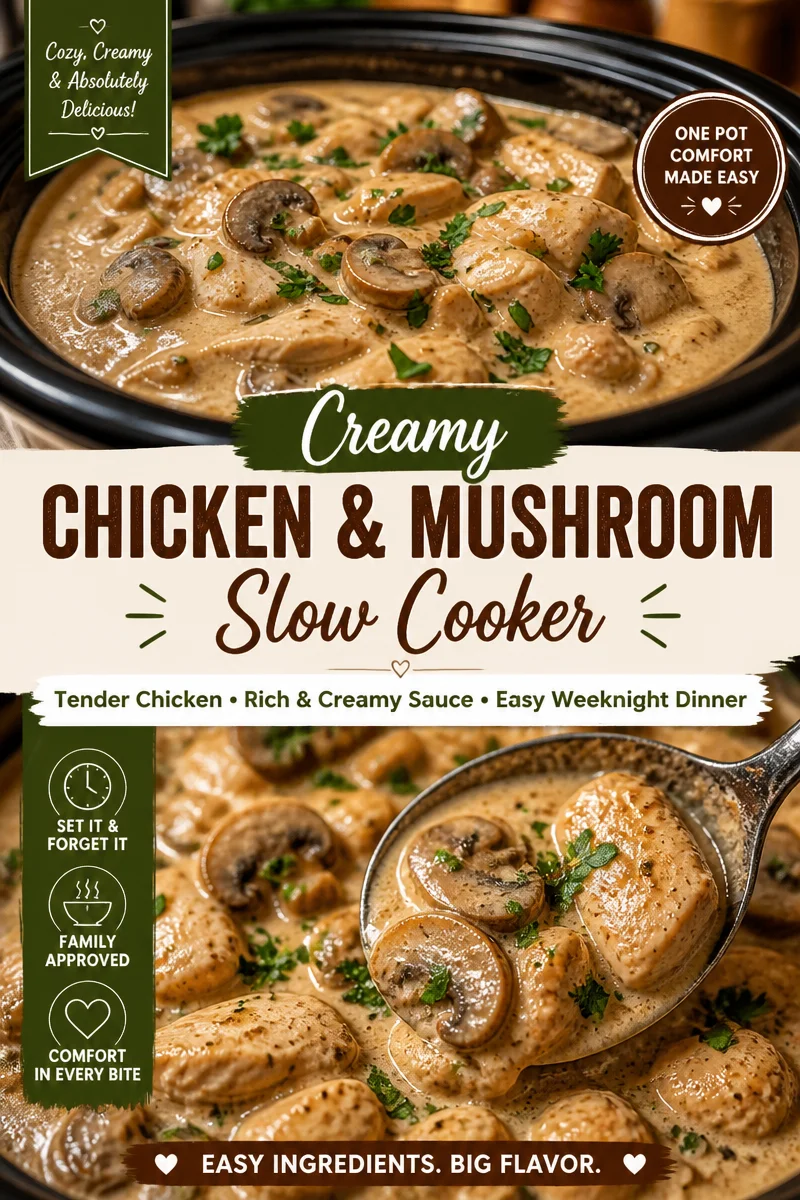 Slow Cooker Chicken Stroganoff