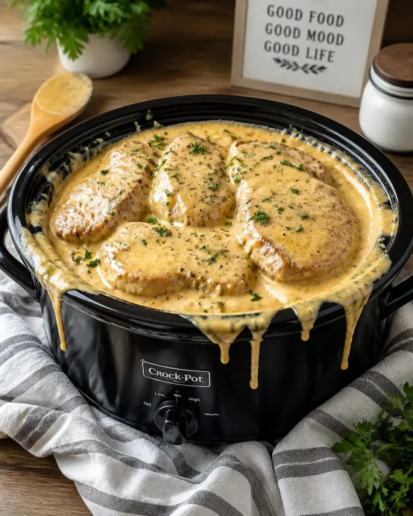 Slow Cooker Creamy Ranch Pork Chops