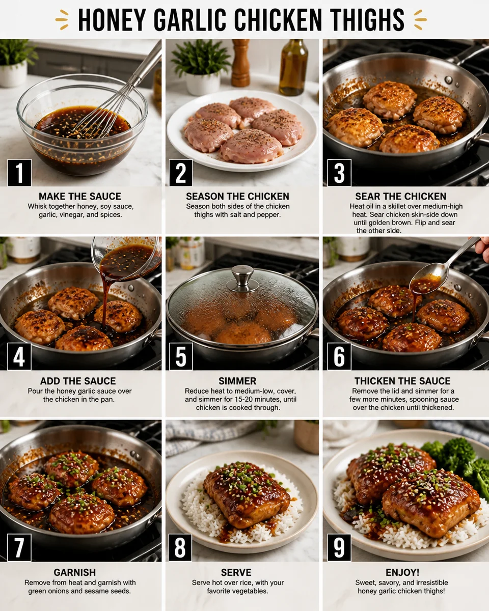 Slow Cooker Honey Garlic Chicken Thighs