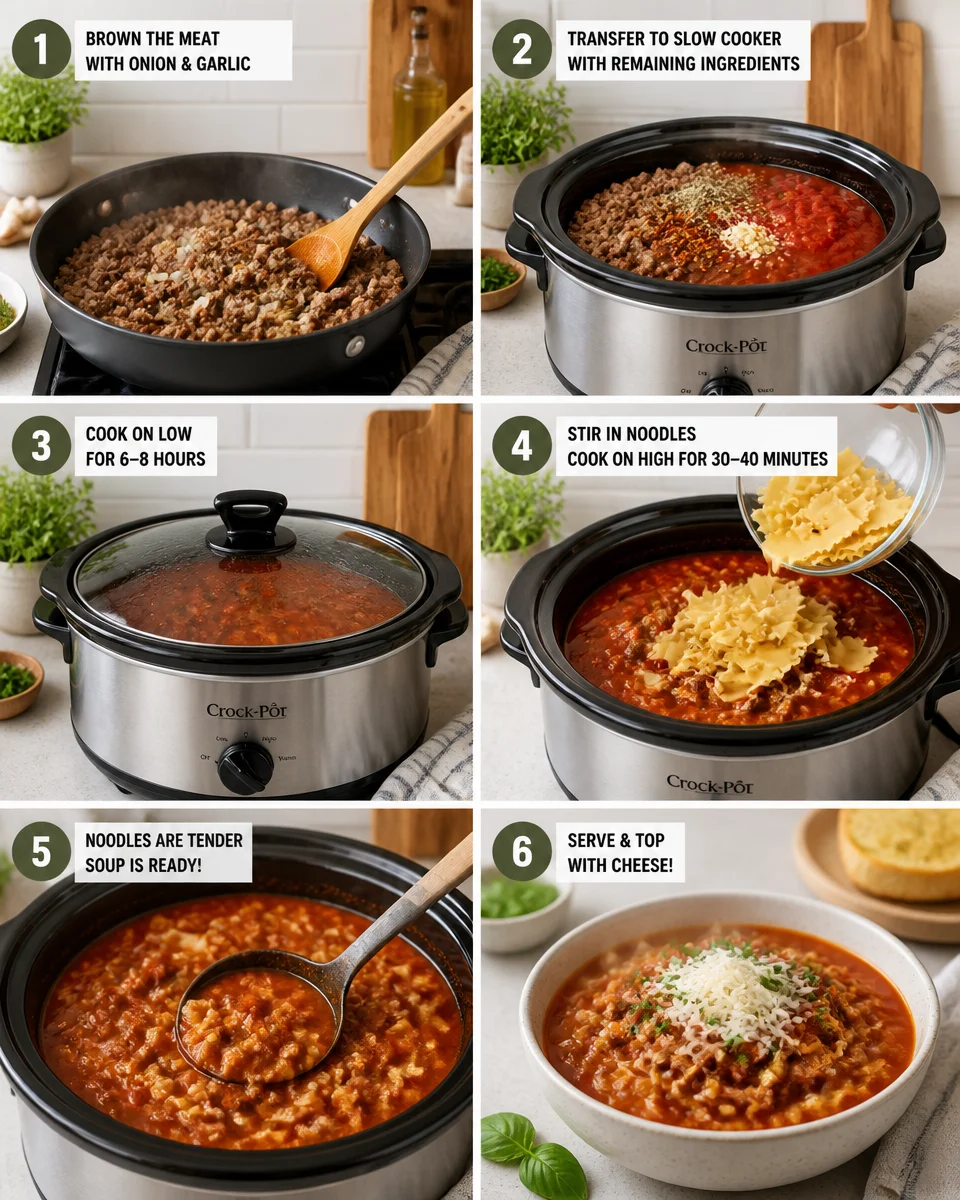 Slow Cooker Lasagna Soup