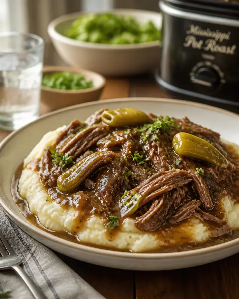 Slow Cooker Mississippi Pot Roast