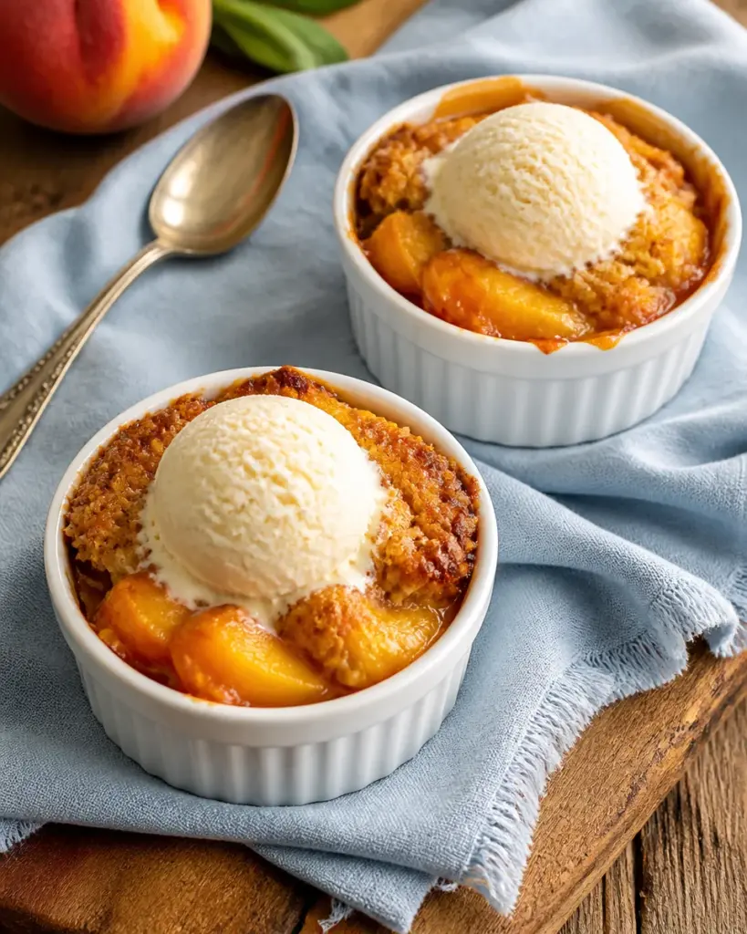Slow Cooker Peach Cobbler