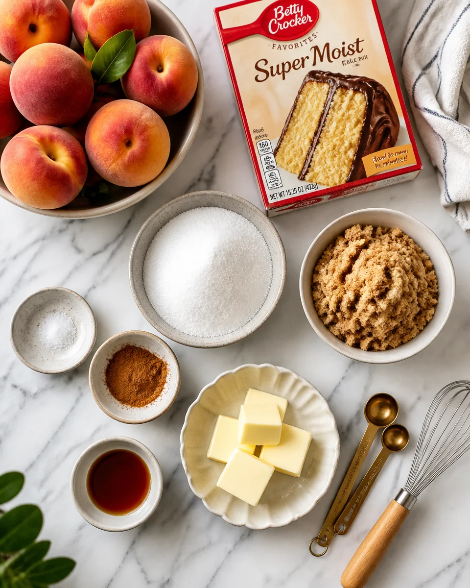 Slow Cooker Peach Cobbler