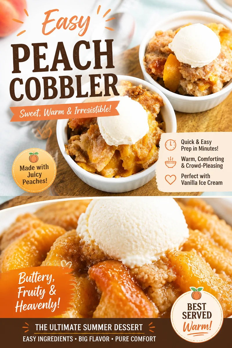 Slow Cooker Peach Cobbler