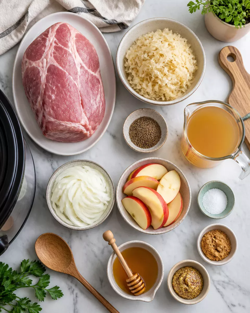 Slow Cooker Pork and Sauerkraut