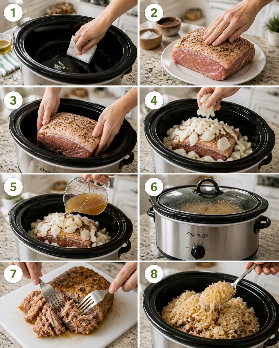 Slow Cooker Pork and Sauerkraut