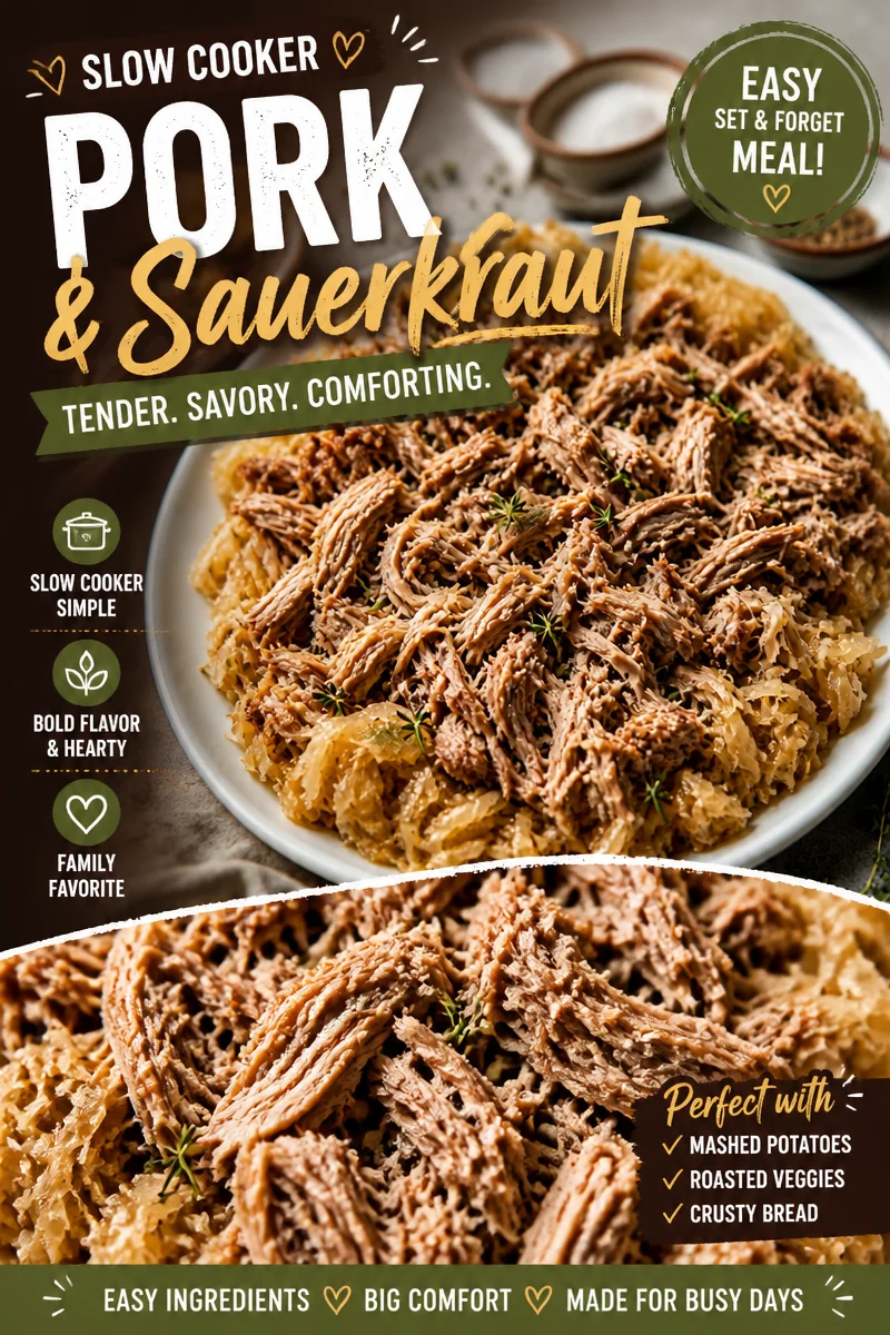 Slow Cooker Pork and Sauerkraut