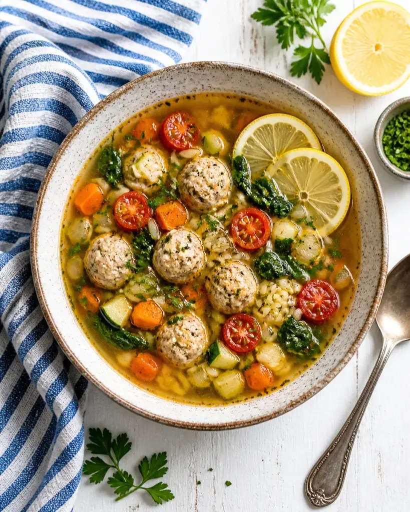 Slow Cooker Turkey Meatball Soup