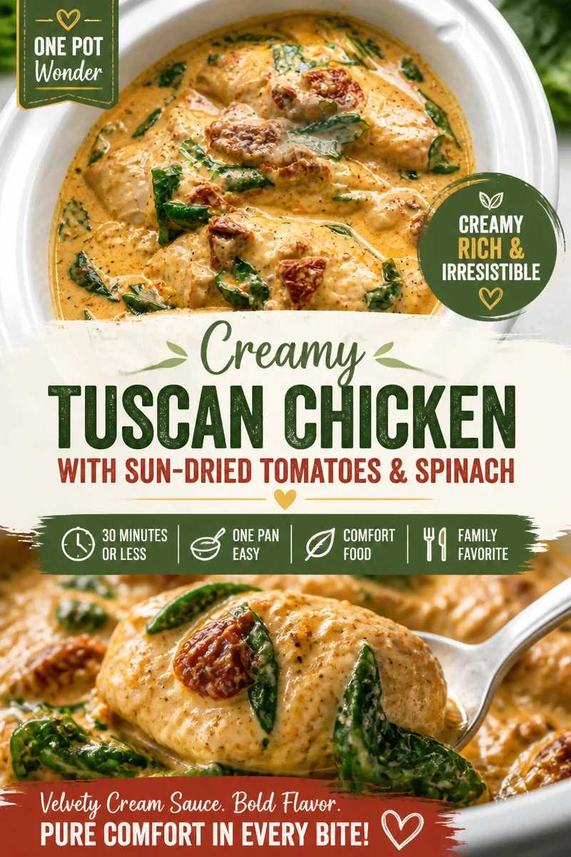 Slow Cooker Tuscan Chicken