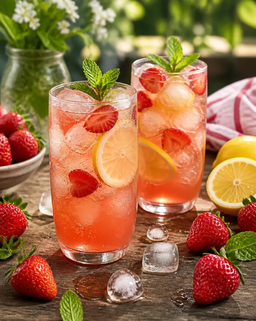 Sparkling Strawberry Lemonade