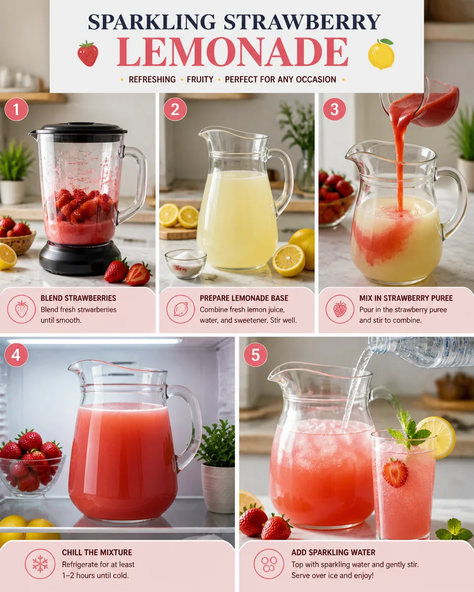 Sparkling Strawberry Lemonade