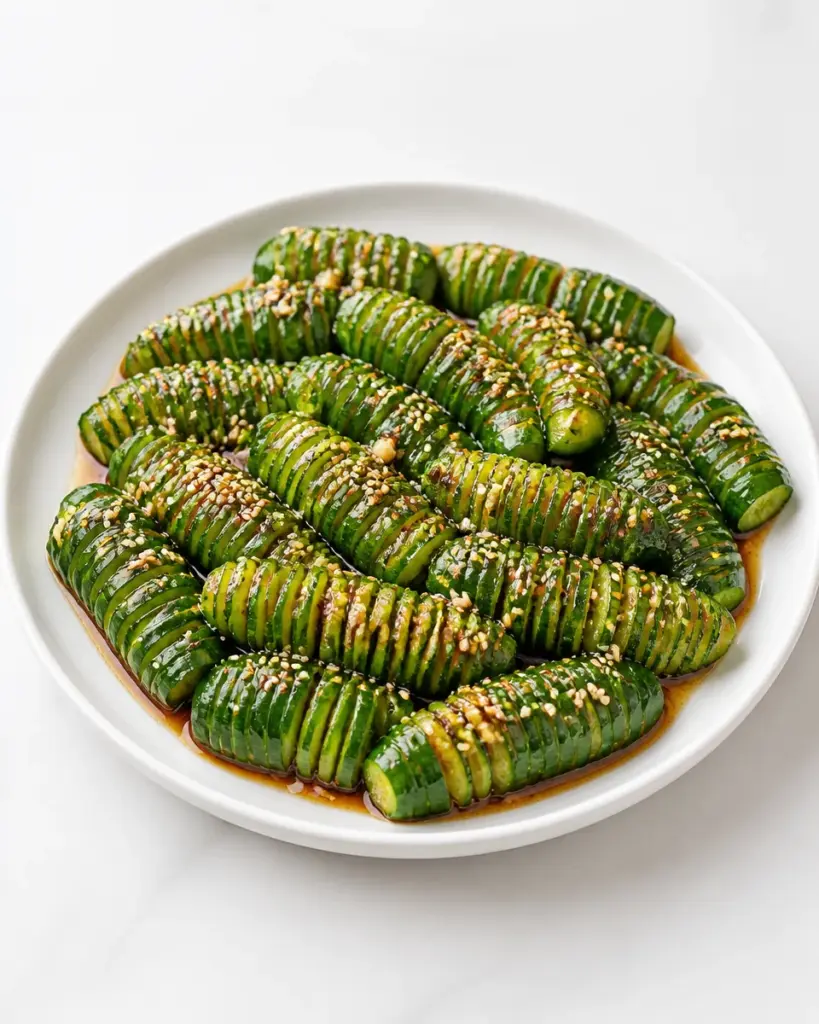 Spicy Cucumber Salad with Garlic and Vinegar