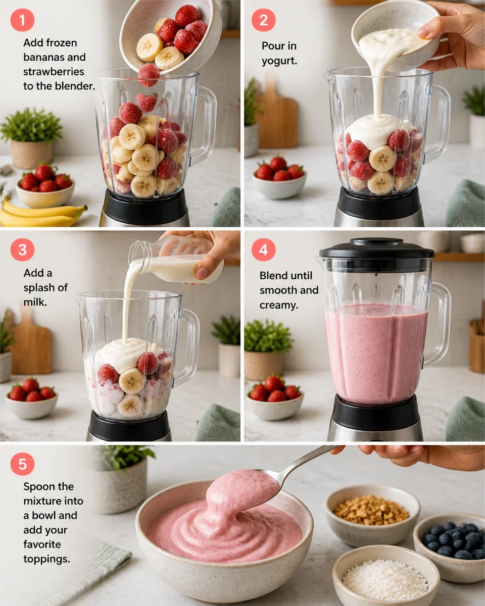 Strawberry Banana Smoothie Bowl