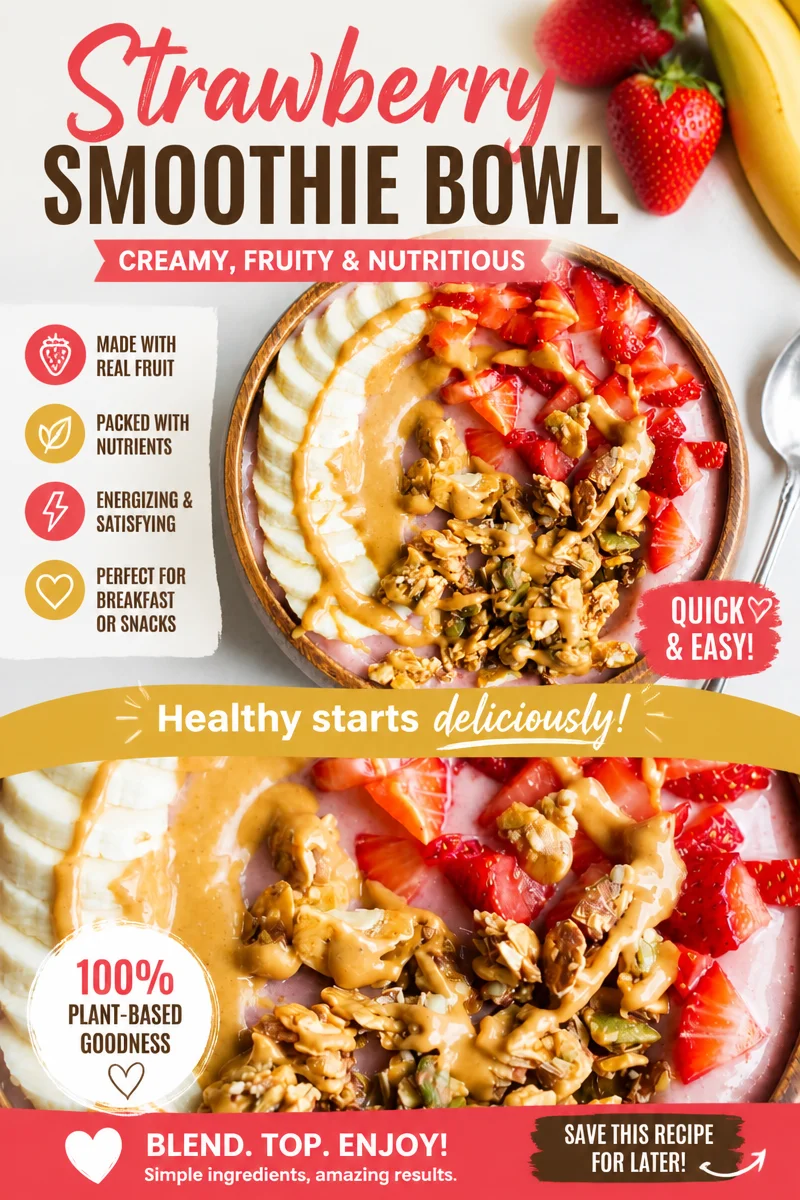 Strawberry Banana Smoothie Bowl