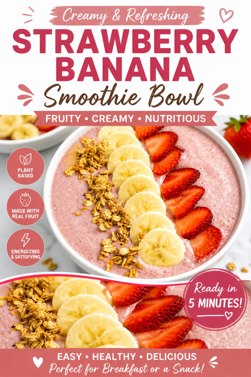 Strawberry Banana Smoothie Bowl